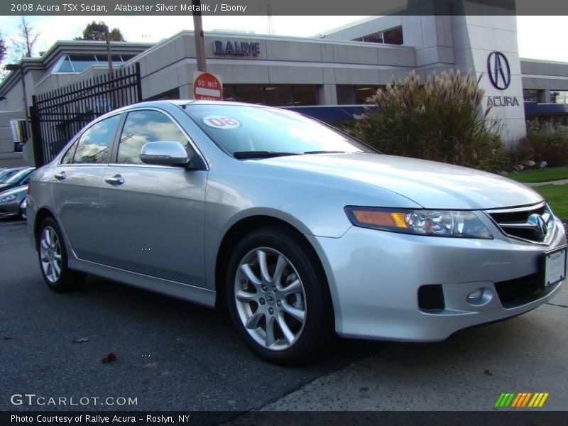 Alabaster Silver Metallic / Ebony 2008 Acura TSX Sedan