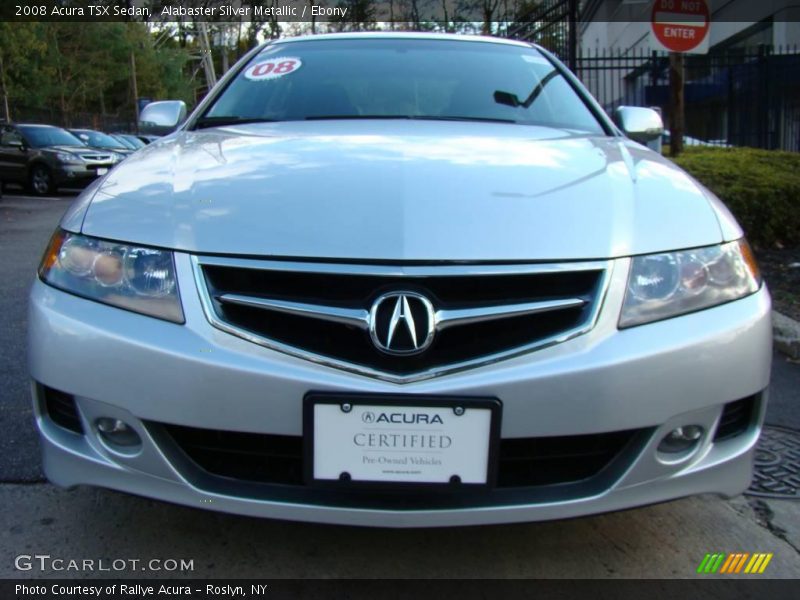 Alabaster Silver Metallic / Ebony 2008 Acura TSX Sedan