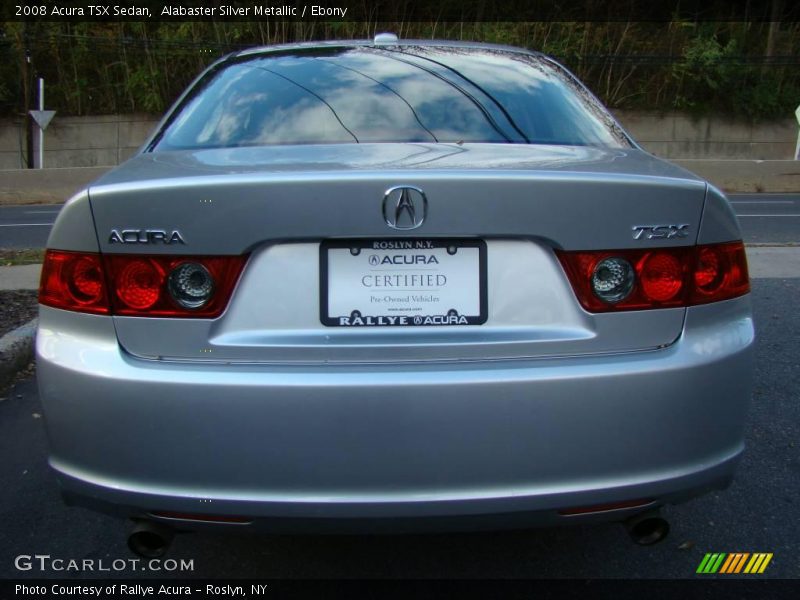 Alabaster Silver Metallic / Ebony 2008 Acura TSX Sedan