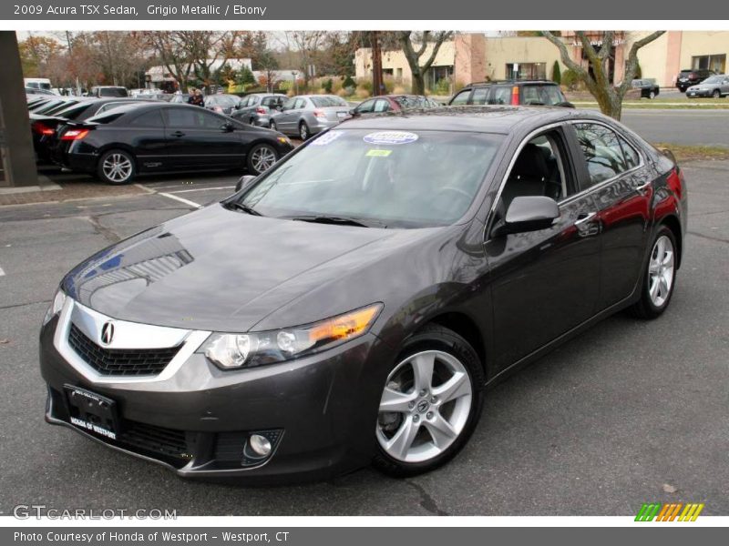 Grigio Metallic / Ebony 2009 Acura TSX Sedan