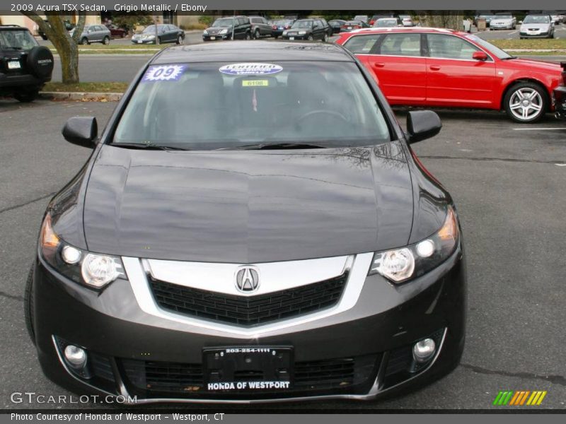 Grigio Metallic / Ebony 2009 Acura TSX Sedan