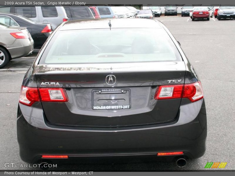 Grigio Metallic / Ebony 2009 Acura TSX Sedan