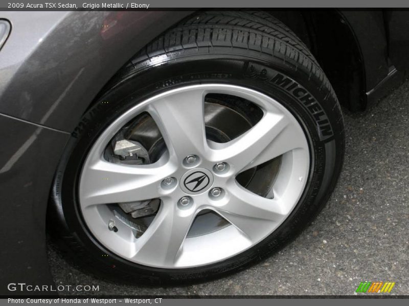 Grigio Metallic / Ebony 2009 Acura TSX Sedan