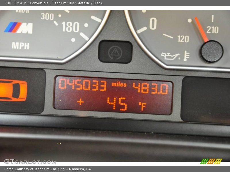 Titanium Silver Metallic / Black 2002 BMW M3 Convertible