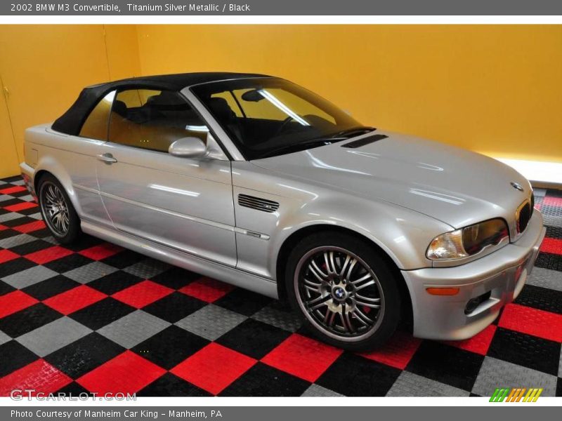 Titanium Silver Metallic / Black 2002 BMW M3 Convertible