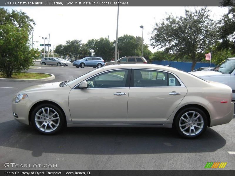 Gold Mist Metallic / Cocoa/Cashmere 2010 Chevrolet Malibu LTZ Sedan