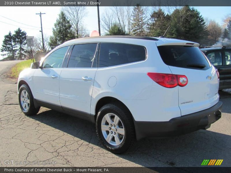 Summit White / Ebony 2010 Chevrolet Traverse LT AWD