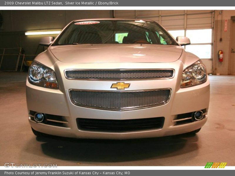 Silver Ice Metallic / Ebony/Brick 2009 Chevrolet Malibu LTZ Sedan