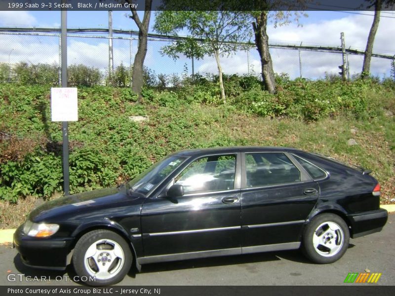 Black / Medium Gray 1999 Saab 9-3 Sedan