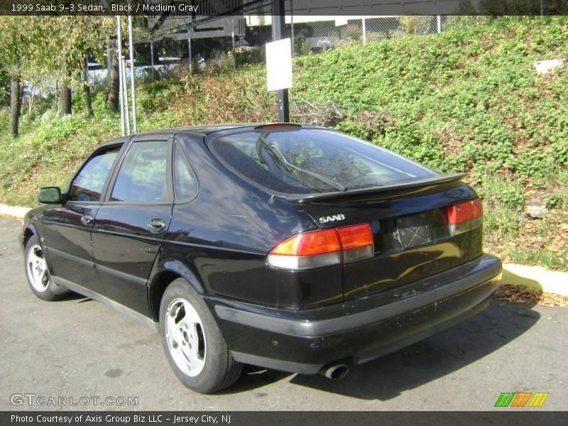 Black / Medium Gray 1999 Saab 9-3 Sedan
