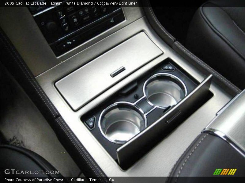 White Diamond / Cocoa/Very Light Linen 2009 Cadillac Escalade Platinum