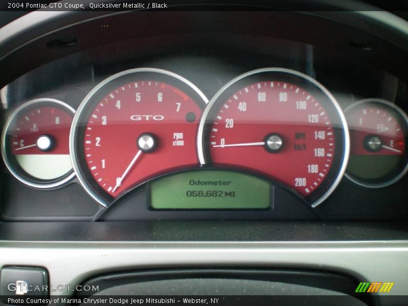 Quicksilver Metallic / Black 2004 Pontiac GTO Coupe
