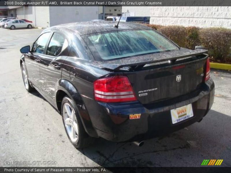 Brilliant Black Crystal Pearl / Dark Slate Gray/Light Graystone 2008 Dodge Avenger R/T AWD