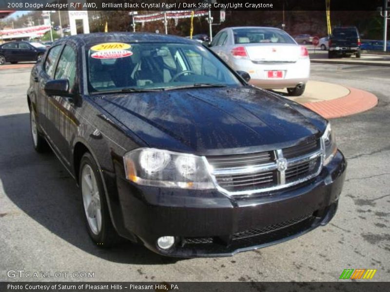 Brilliant Black Crystal Pearl / Dark Slate Gray/Light Graystone 2008 Dodge Avenger R/T AWD