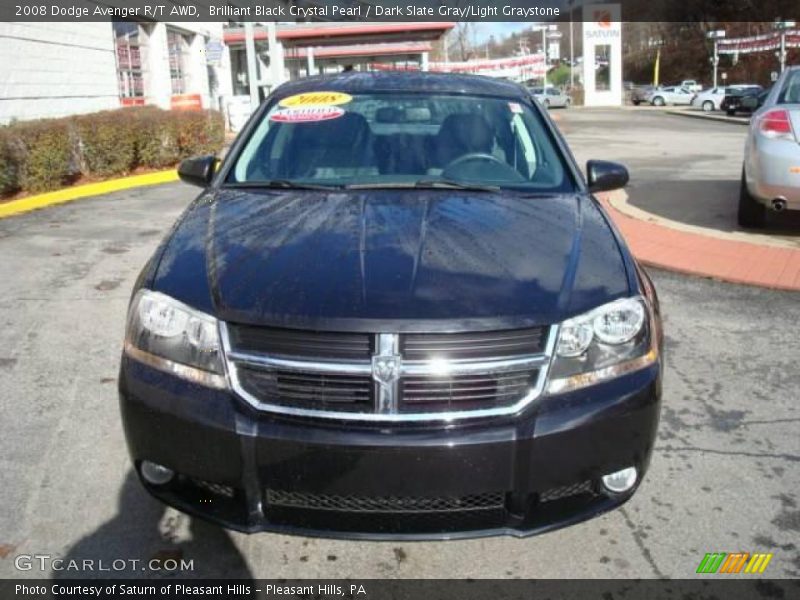 Brilliant Black Crystal Pearl / Dark Slate Gray/Light Graystone 2008 Dodge Avenger R/T AWD