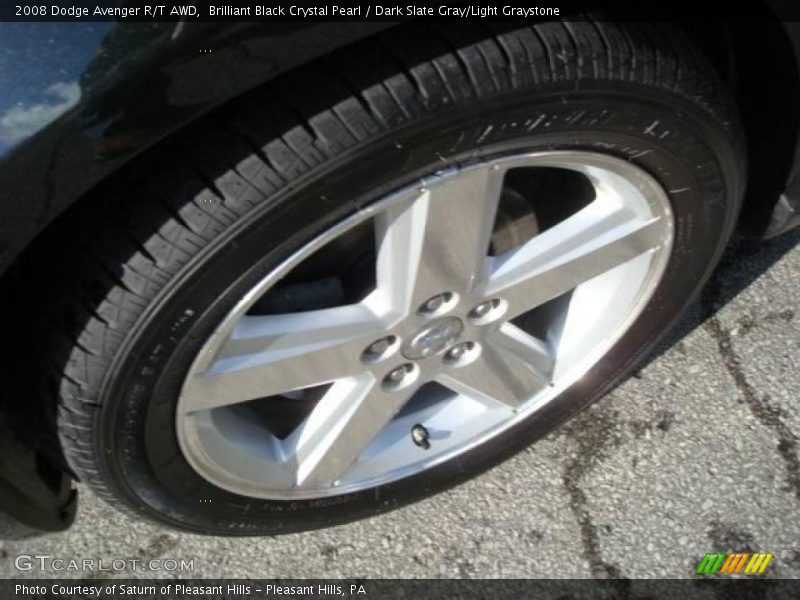 Brilliant Black Crystal Pearl / Dark Slate Gray/Light Graystone 2008 Dodge Avenger R/T AWD