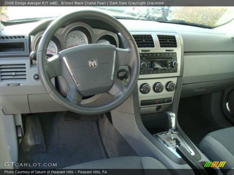 Brilliant Black Crystal Pearl / Dark Slate Gray/Light Graystone 2008 Dodge Avenger R/T AWD