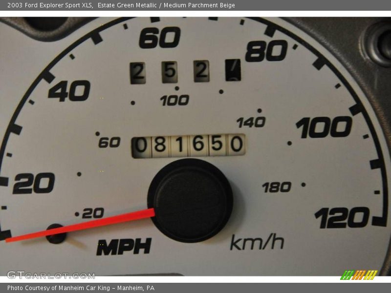 Estate Green Metallic / Medium Parchment Beige 2003 Ford Explorer Sport XLS