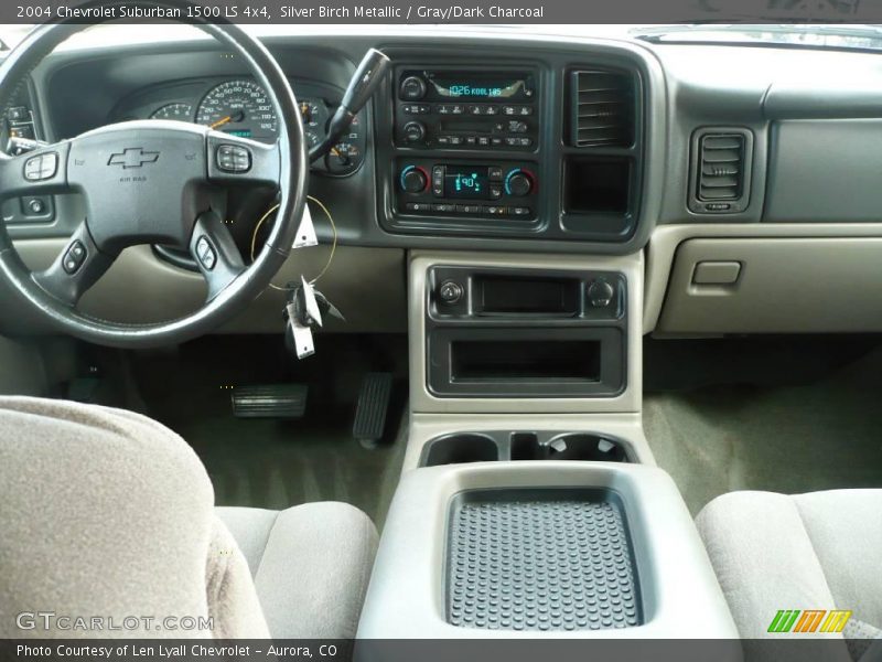 Silver Birch Metallic / Gray/Dark Charcoal 2004 Chevrolet Suburban 1500 LS 4x4