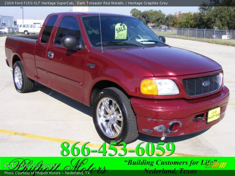 Dark Toreador Red Metallic / Heritage Graphite Grey 2004 Ford F150 XLT Heritage SuperCab