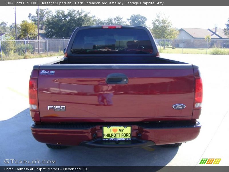 Dark Toreador Red Metallic / Heritage Graphite Grey 2004 Ford F150 XLT Heritage SuperCab