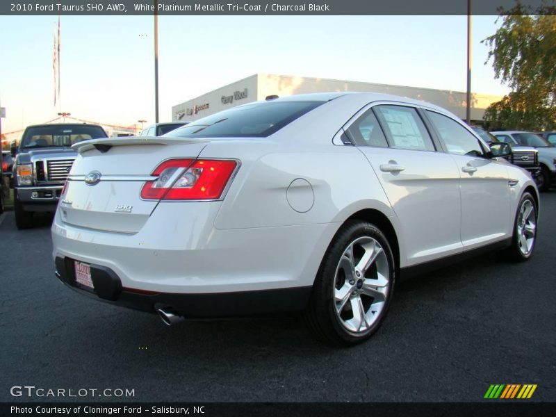 White Platinum Metallic Tri-Coat / Charcoal Black 2010 Ford Taurus SHO AWD