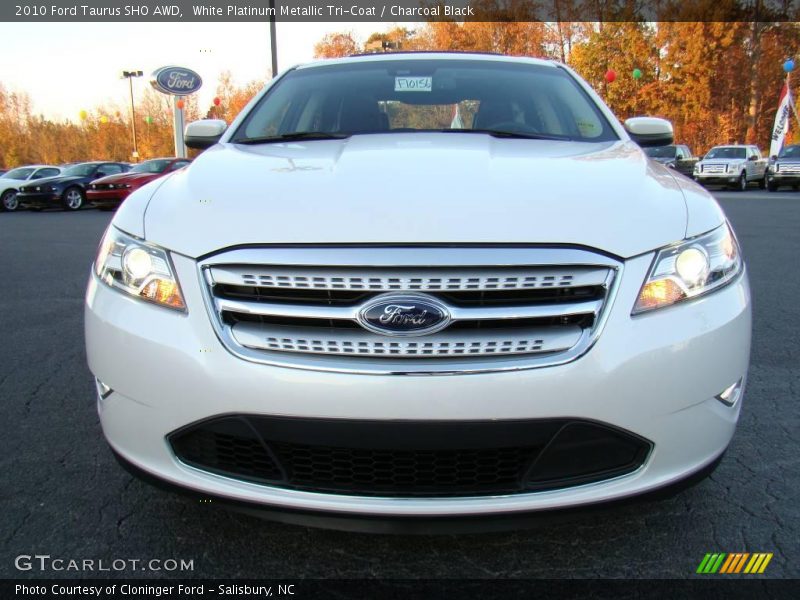 White Platinum Metallic Tri-Coat / Charcoal Black 2010 Ford Taurus SHO AWD