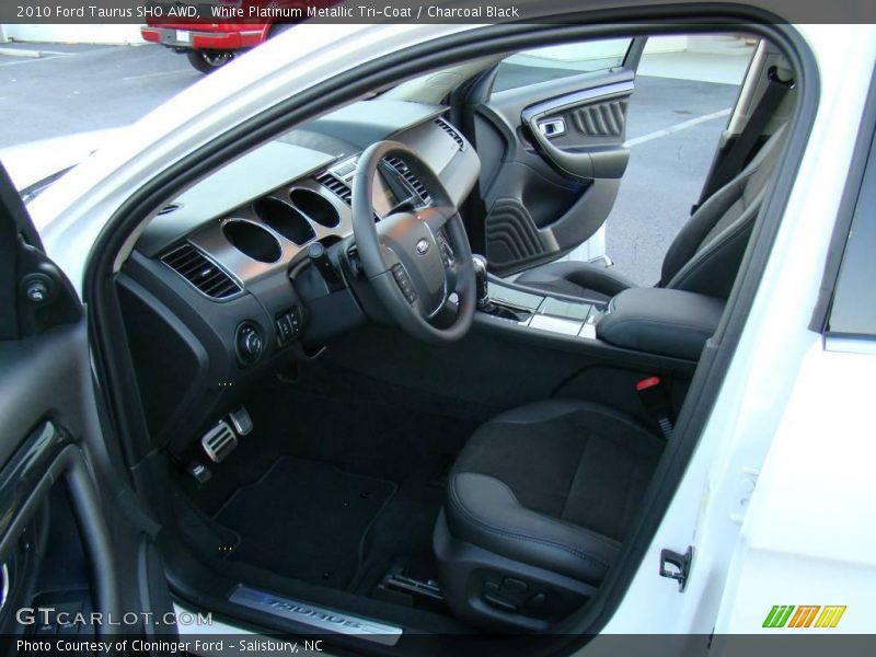 White Platinum Metallic Tri-Coat / Charcoal Black 2010 Ford Taurus SHO AWD