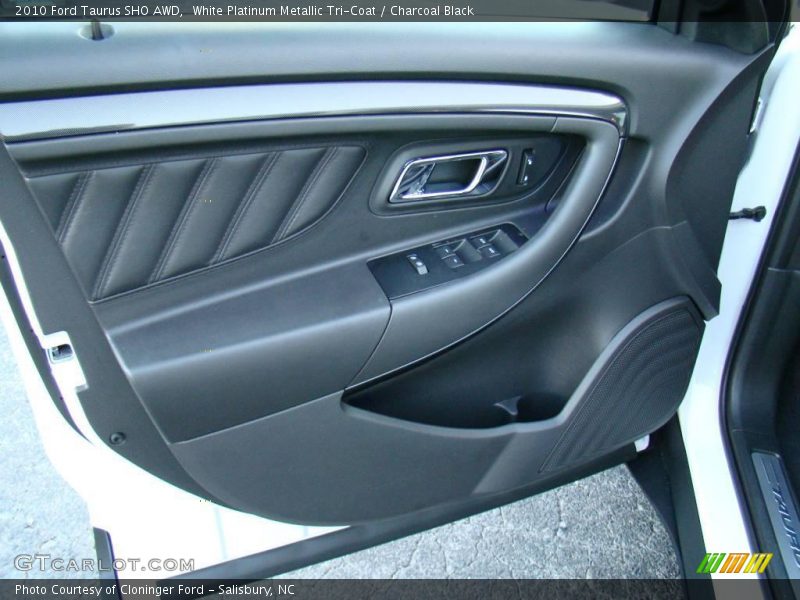 White Platinum Metallic Tri-Coat / Charcoal Black 2010 Ford Taurus SHO AWD