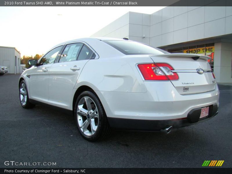 White Platinum Metallic Tri-Coat / Charcoal Black 2010 Ford Taurus SHO AWD
