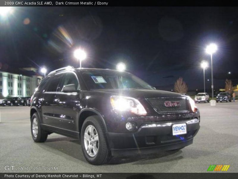 Dark Crimson Metallic / Ebony 2009 GMC Acadia SLE AWD