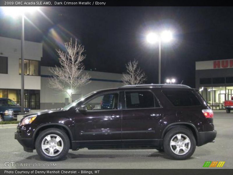 Dark Crimson Metallic / Ebony 2009 GMC Acadia SLE AWD