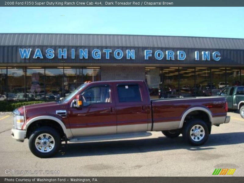 Dark Toreador Red / Chaparral Brown 2008 Ford F350 Super Duty King Ranch Crew Cab 4x4