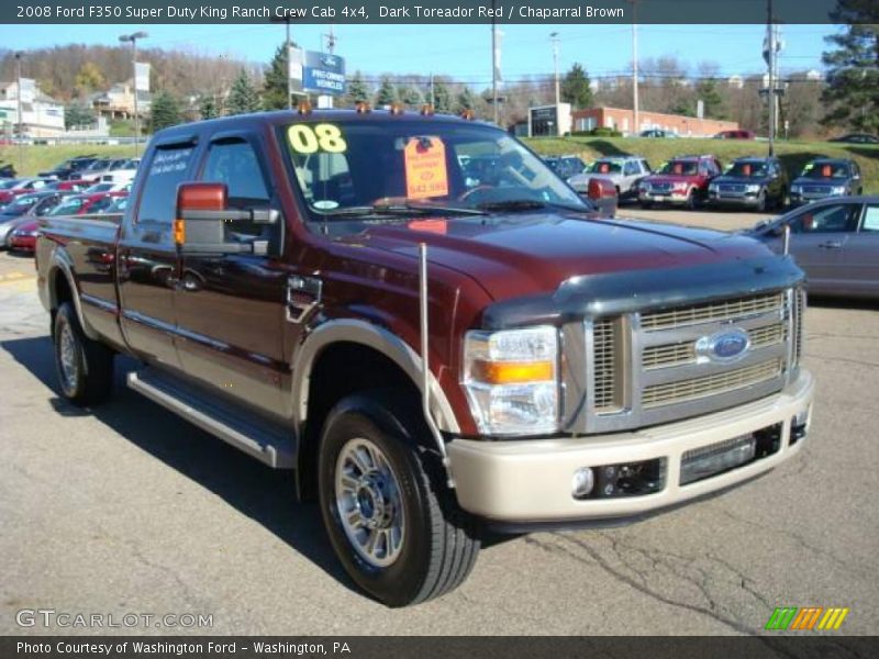 Dark Toreador Red / Chaparral Brown 2008 Ford F350 Super Duty King Ranch Crew Cab 4x4