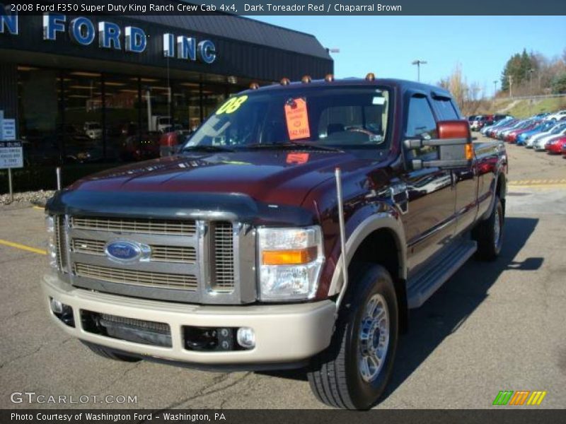 Dark Toreador Red / Chaparral Brown 2008 Ford F350 Super Duty King Ranch Crew Cab 4x4
