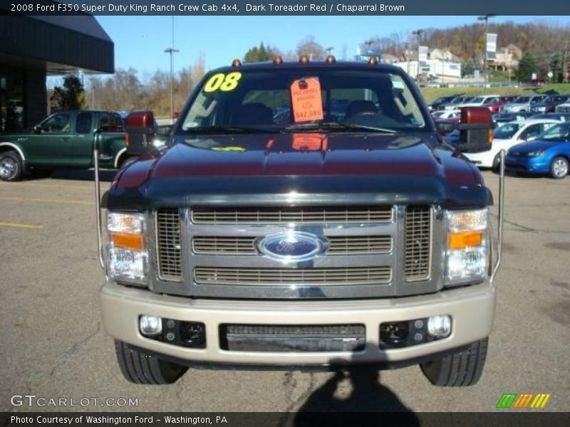 Dark Toreador Red / Chaparral Brown 2008 Ford F350 Super Duty King Ranch Crew Cab 4x4