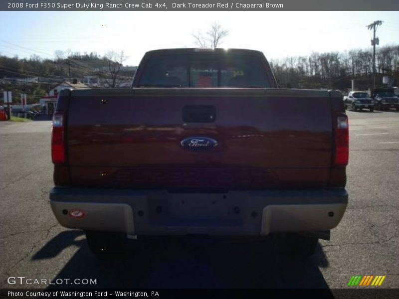 Dark Toreador Red / Chaparral Brown 2008 Ford F350 Super Duty King Ranch Crew Cab 4x4