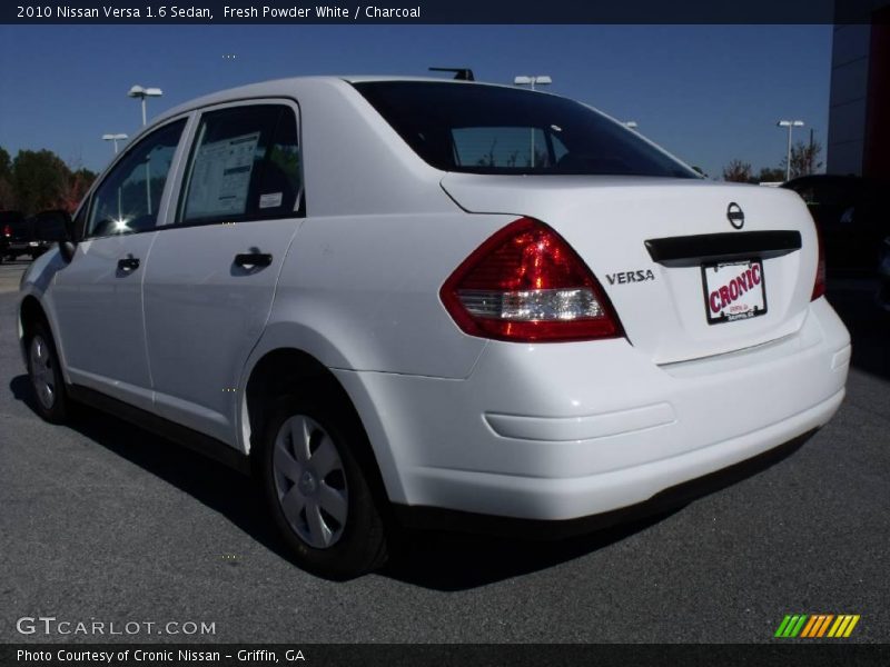 Fresh Powder White / Charcoal 2010 Nissan Versa 1.6 Sedan