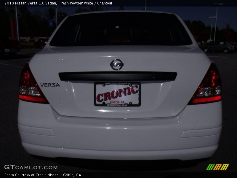 Fresh Powder White / Charcoal 2010 Nissan Versa 1.6 Sedan