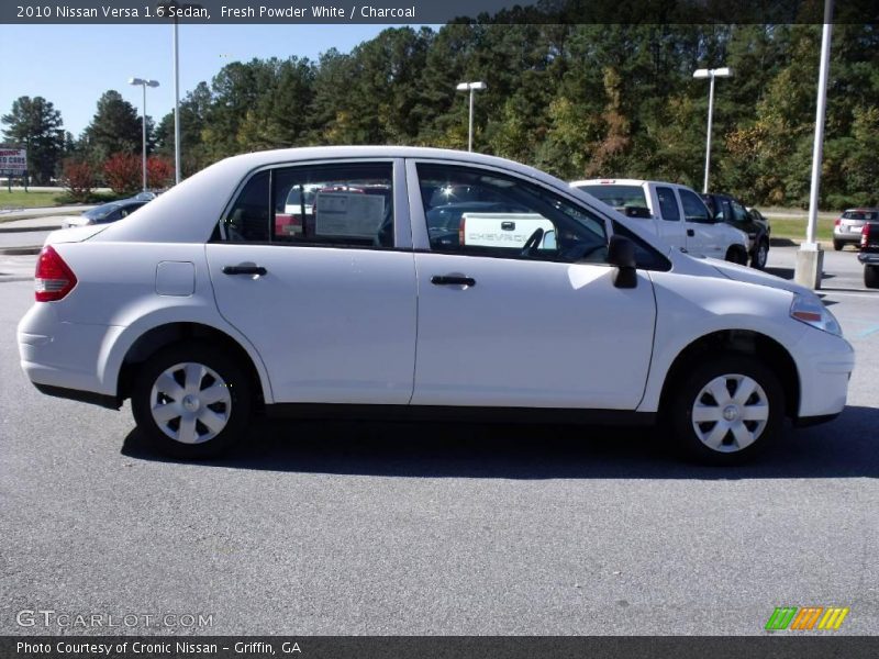 Fresh Powder White / Charcoal 2010 Nissan Versa 1.6 Sedan