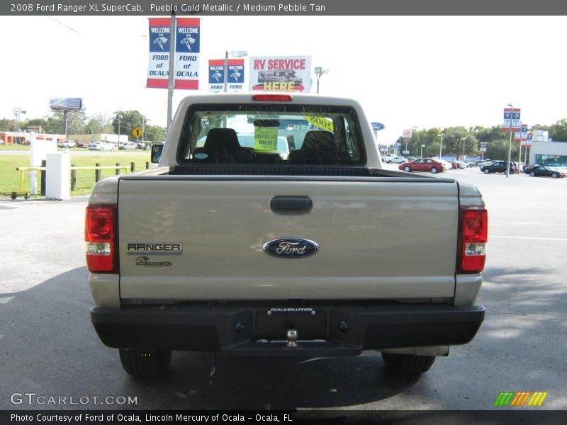 Pueblo Gold Metallic / Medium Pebble Tan 2008 Ford Ranger XL SuperCab