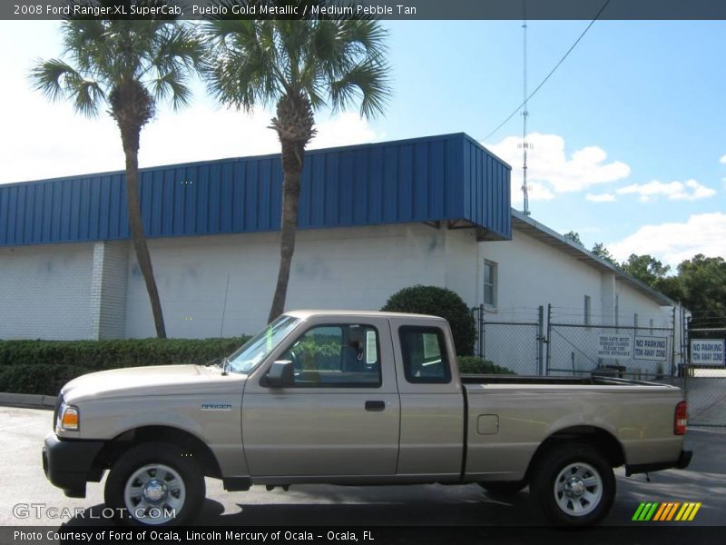 Pueblo Gold Metallic / Medium Pebble Tan 2008 Ford Ranger XL SuperCab