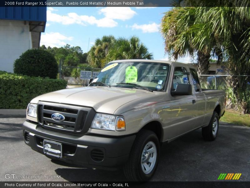 Pueblo Gold Metallic / Medium Pebble Tan 2008 Ford Ranger XL SuperCab