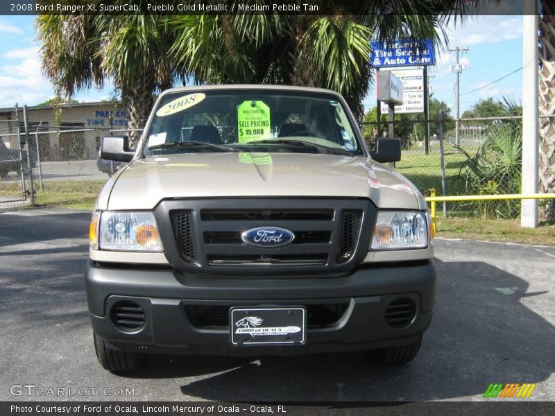 Pueblo Gold Metallic / Medium Pebble Tan 2008 Ford Ranger XL SuperCab