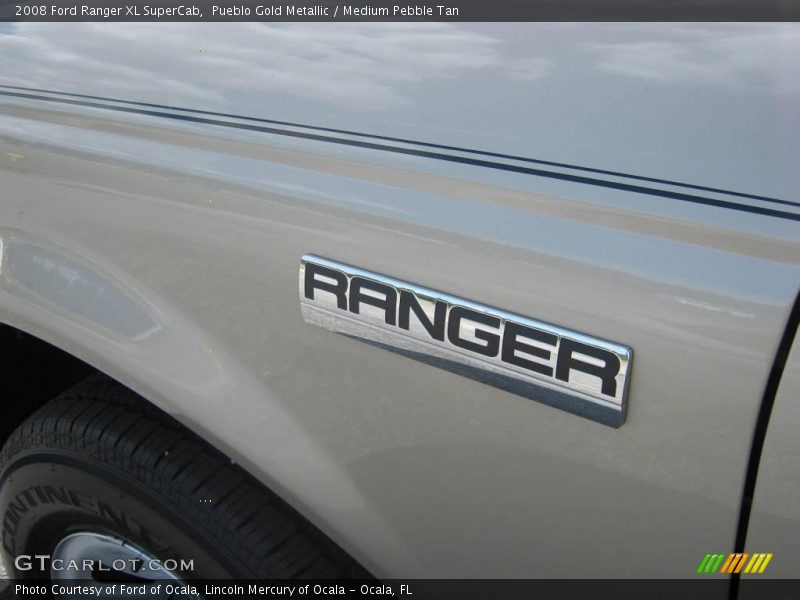 Pueblo Gold Metallic / Medium Pebble Tan 2008 Ford Ranger XL SuperCab