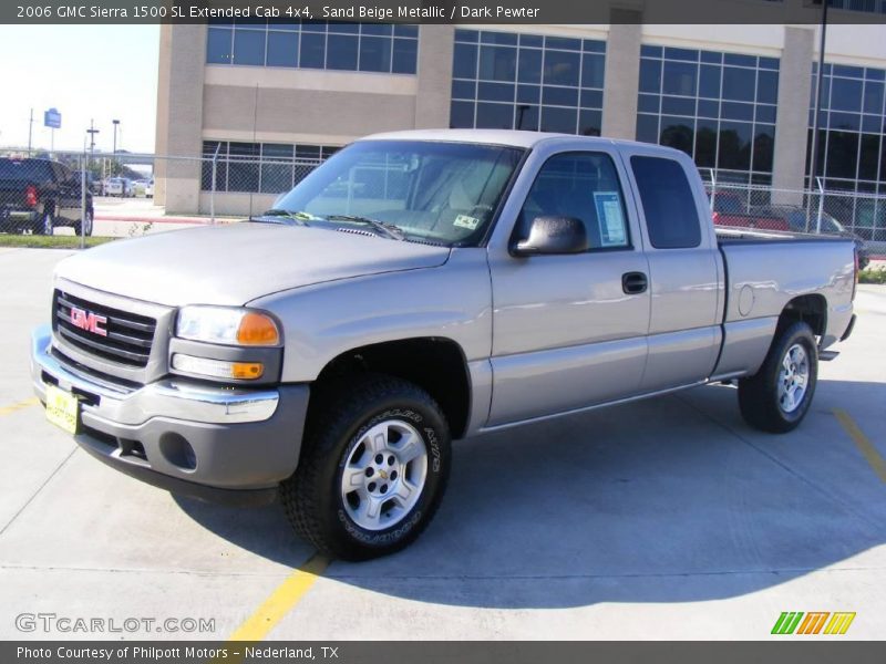 Sand Beige Metallic / Dark Pewter 2006 GMC Sierra 1500 SL Extended Cab 4x4