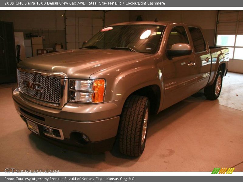 Steel Gray Metallic / Cocoa/Light Cashmere 2009 GMC Sierra 1500 Denali Crew Cab AWD