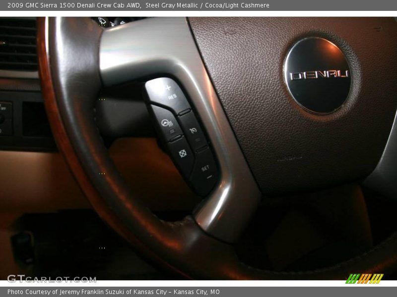 Steel Gray Metallic / Cocoa/Light Cashmere 2009 GMC Sierra 1500 Denali Crew Cab AWD
