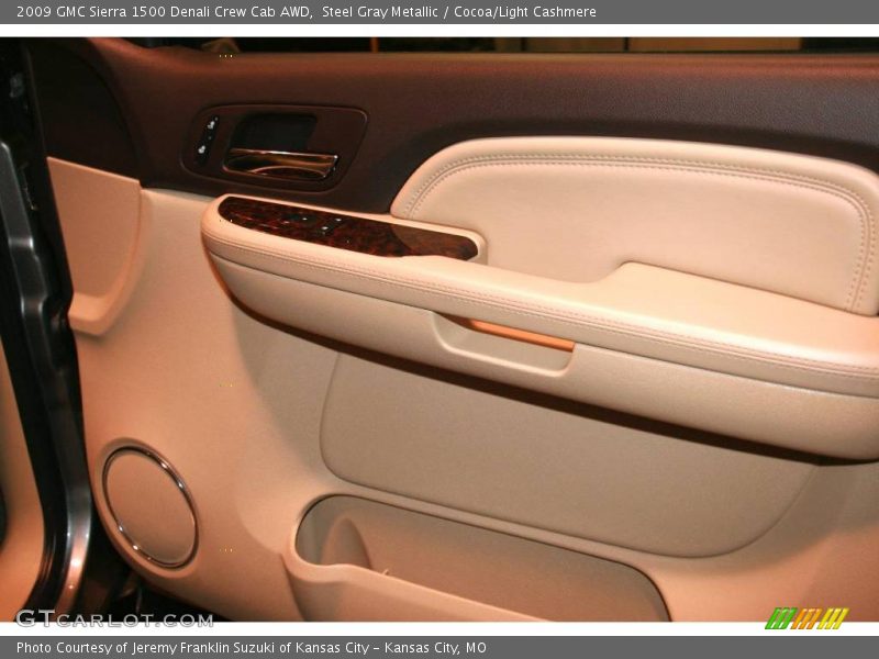 Steel Gray Metallic / Cocoa/Light Cashmere 2009 GMC Sierra 1500 Denali Crew Cab AWD