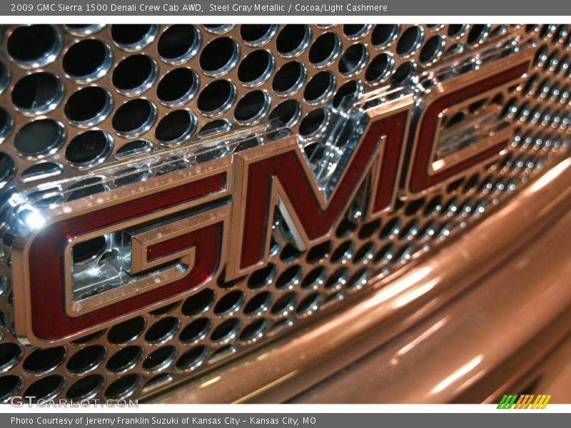 Steel Gray Metallic / Cocoa/Light Cashmere 2009 GMC Sierra 1500 Denali Crew Cab AWD